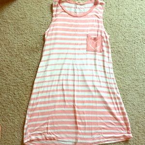 Pink and White Casual Dress(kids)